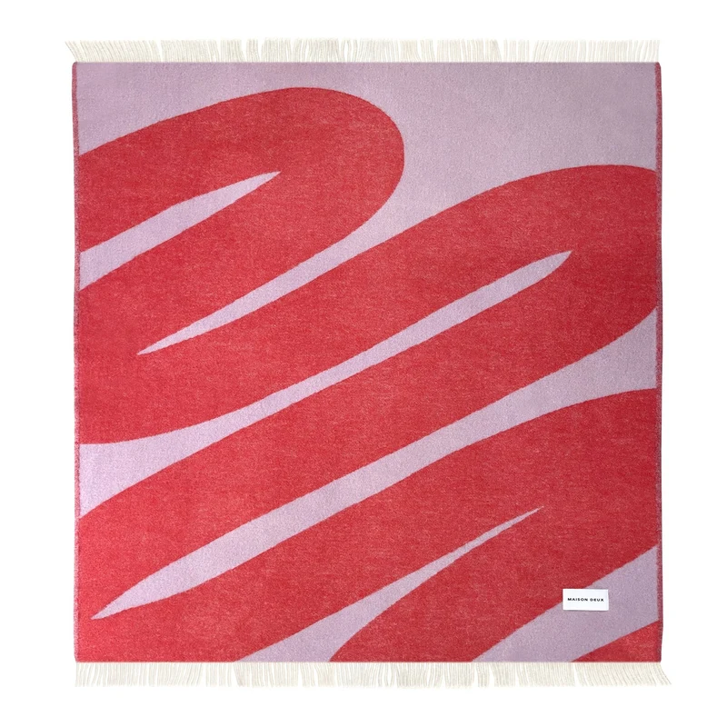 Decke Swirl Lila-Rot