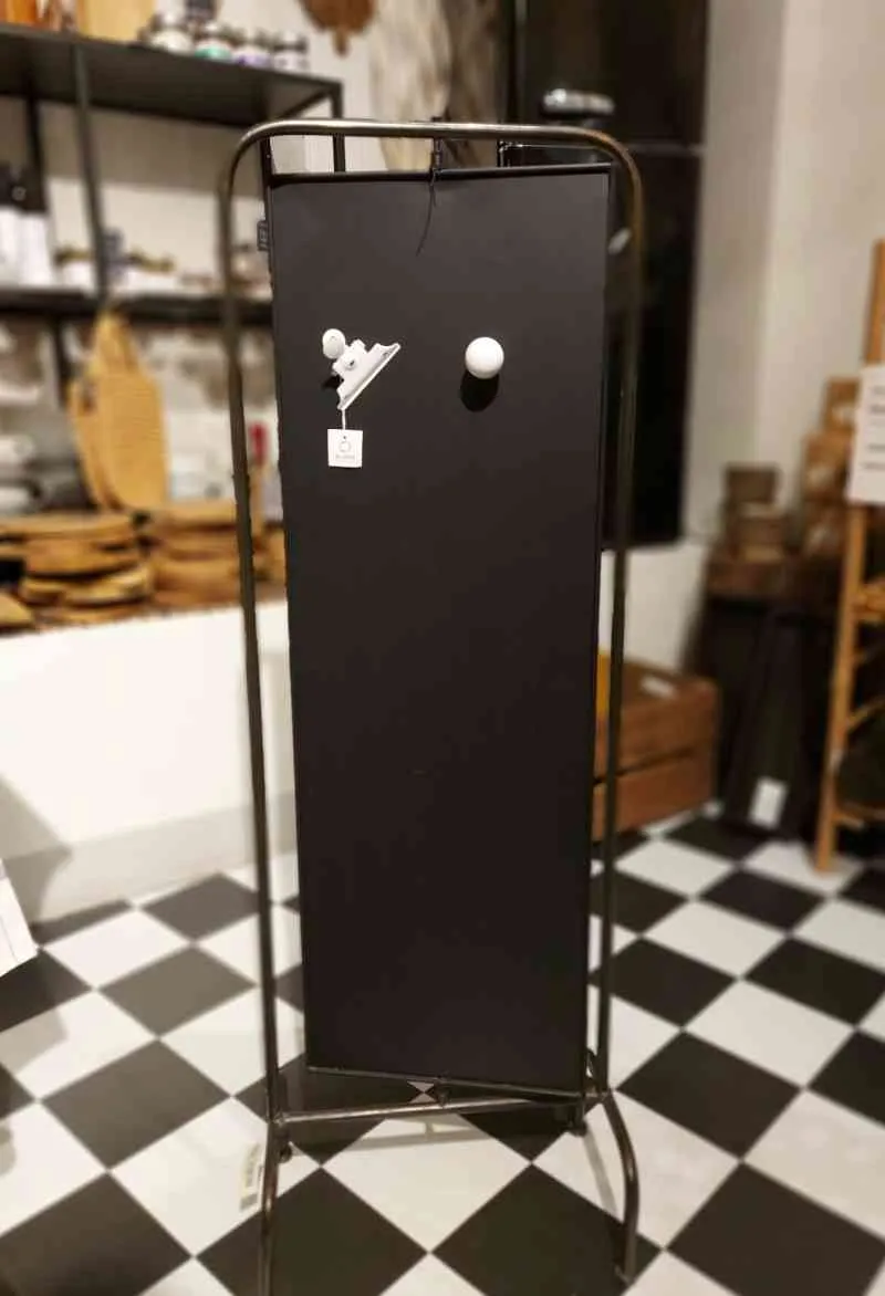 Ib Laursen Tafel Standtafel MENUE BOARD drehbar | 105x36x22 cm | Metall schwarz