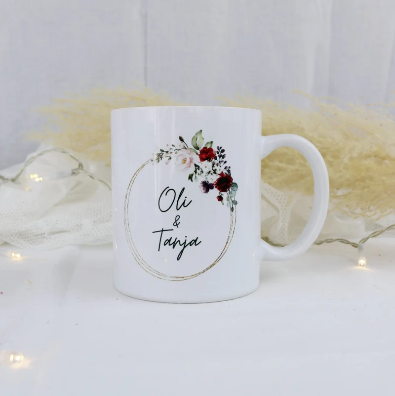 Personalisierte Tasse Ja Burgundy (1 Stück)