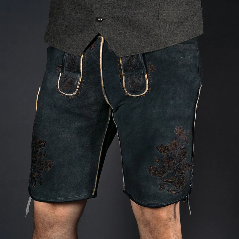 Datschi Trachten Lederhose Pius Kohle Grau