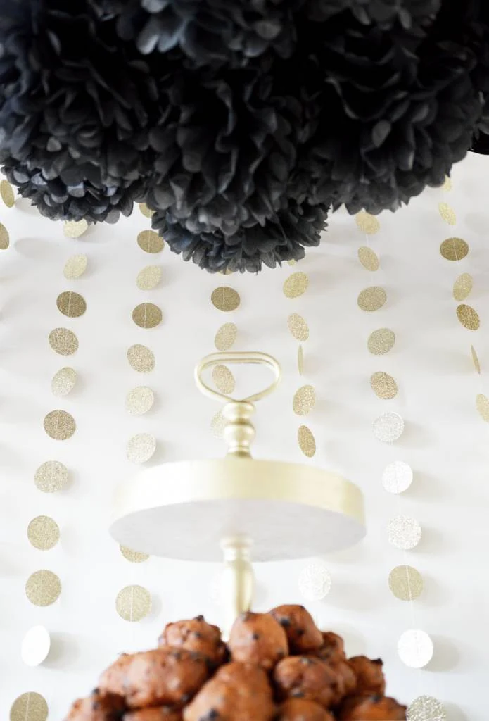Girlande 3 Meter | gold Glitzer CIRCLE GARLAND GLITTER | Delight Department