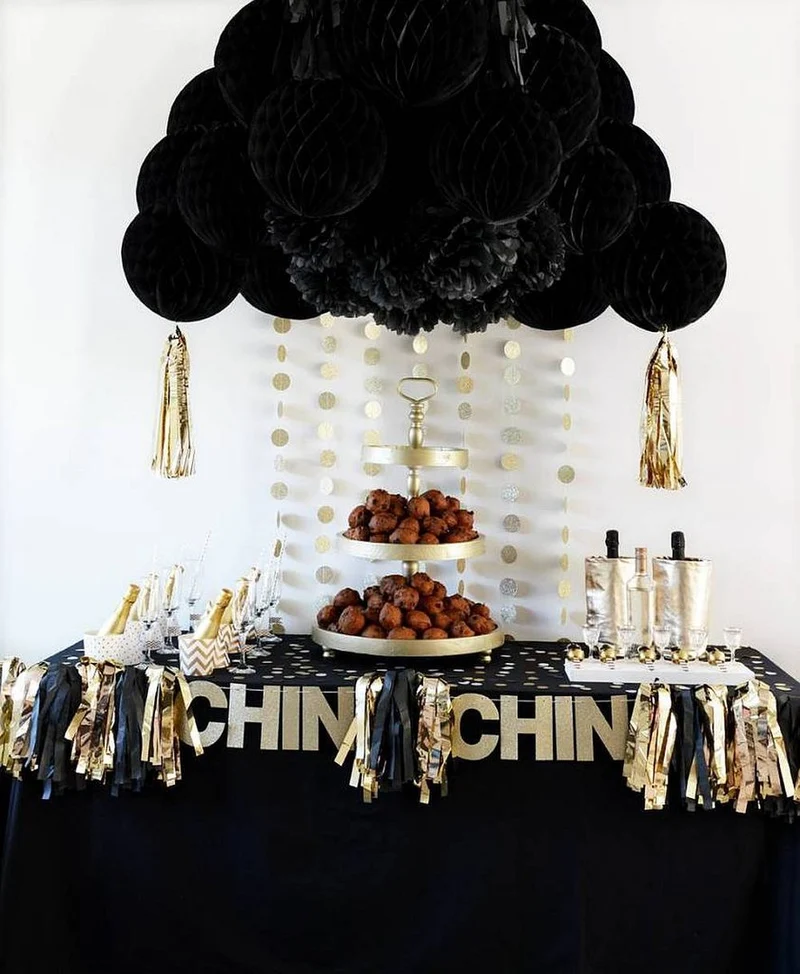 Girlande 3 Meter | gold Glitzer CIRCLE GARLAND GLITTER | Delight Department