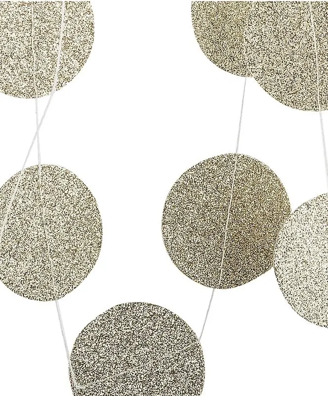 Girlande 3 Meter | gold Glitzer CIRCLE GARLAND GLITTER | Delight Department