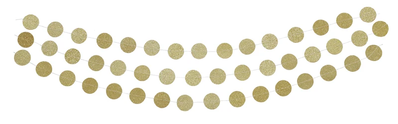 Girlande 3 Meter | gold Glitzer CIRCLE GARLAND GLITTER | Delight Department