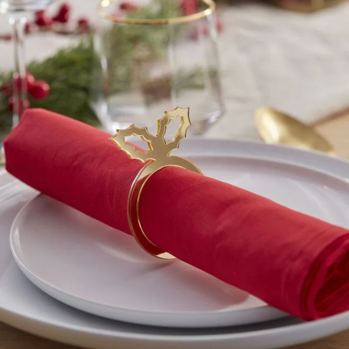 Serviettenringe aus Acryl Weihnachten (6 Stück)