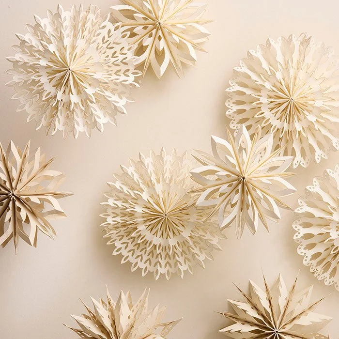 Stern aus Papier Glitter 20cm Frost - Bungalow DK