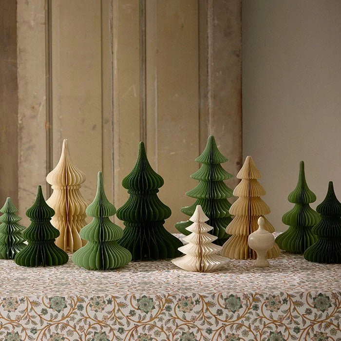 Tannenbaum aus Papier Honeycomb Tree Noble 30cm Shell - Bungalow DK
