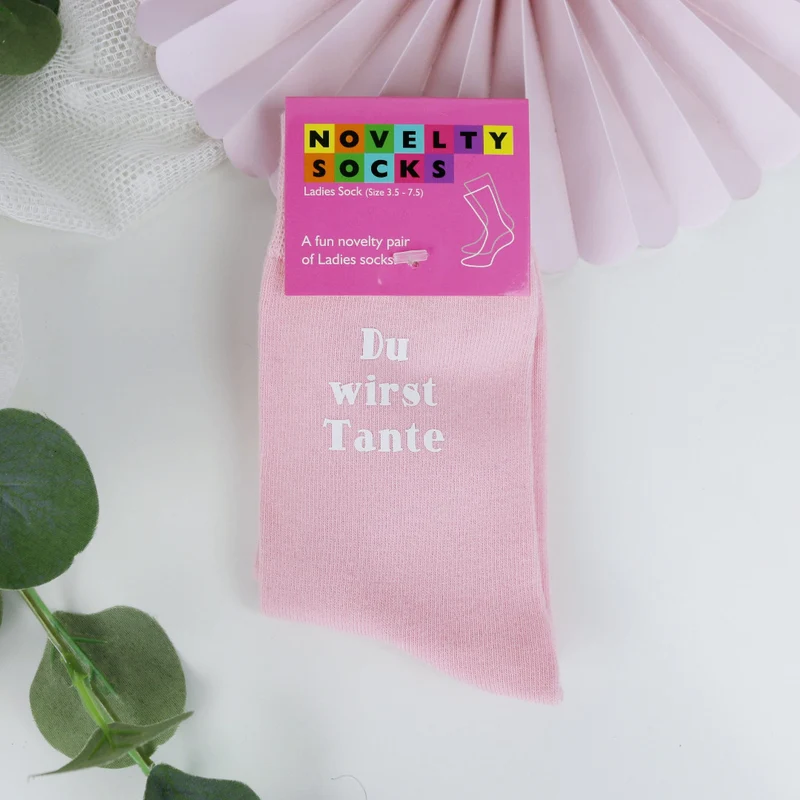 Socken Du wirst Tante