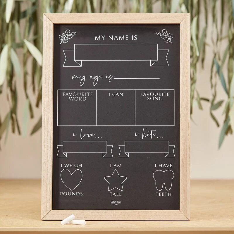 Meilenstein Baby Kreidetafel