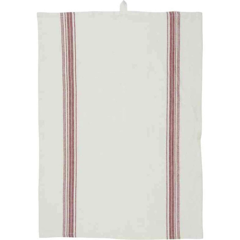Geschirrtuch rotes Streifenmuster im nordischen Stil | 50x70 cm | Baumwolle | Ib Laursen