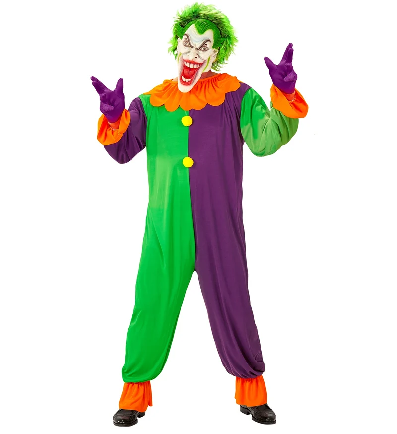 Böser Clown Kostüm "Evil" für Erwachsene | Mehrfarbig