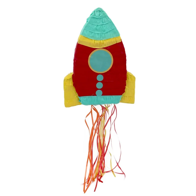 Pinata "Raketenschiff" Bunt | 32x7,5x43cm