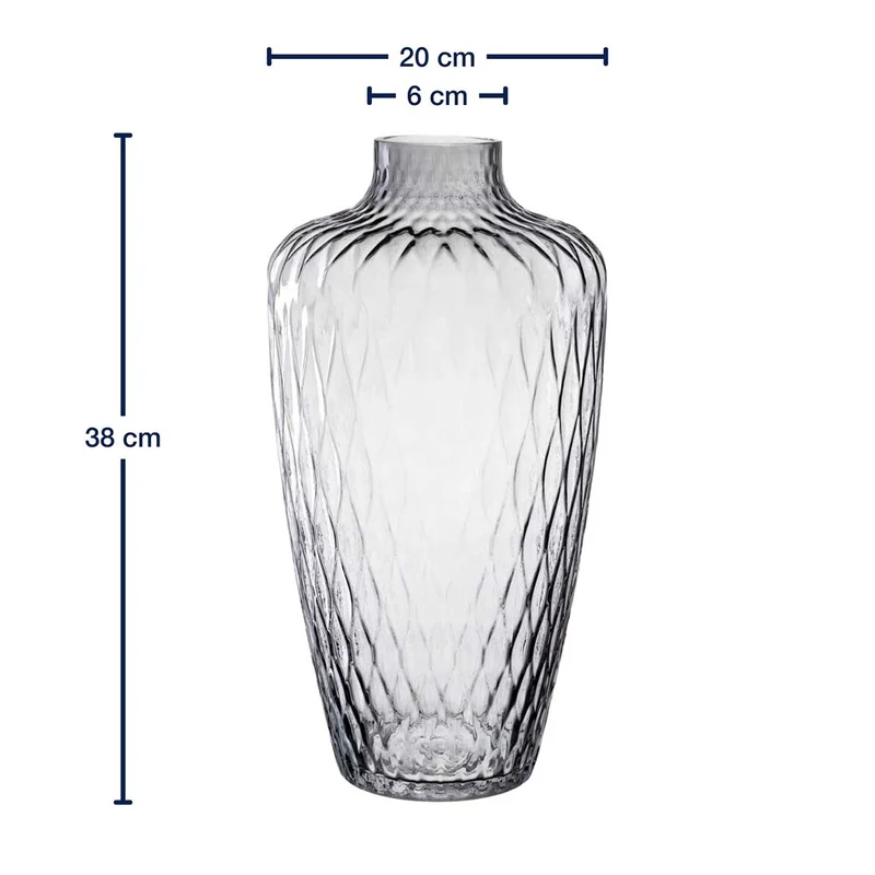 Vase GIULIA 38 cm grau