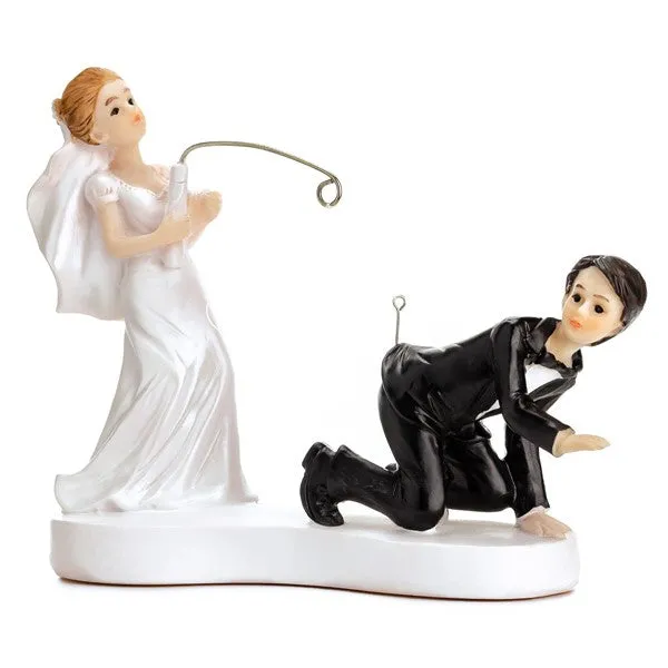 Tortenfigur Hochzeit lustig geangelt