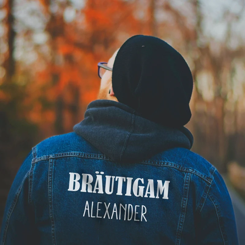 Personalisiertes Bügelbild Bräutigam