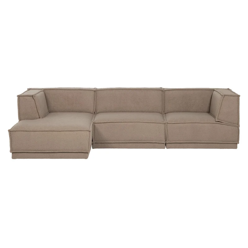 Manu Chaise Lounge Sofa Teddy Taupe (links) - WOOOD