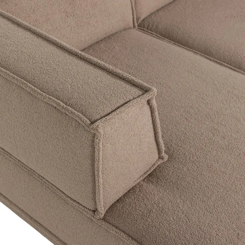 Manu Chaise Lounge Sofa Teddy Taupe (links) - WOOOD