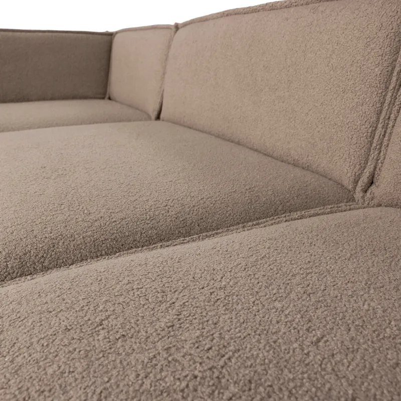 Manu Chaise Lounge Sofa Teddy Taupe (links) - WOOOD