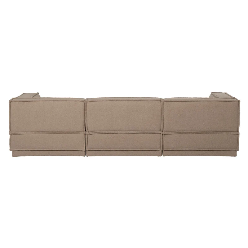 Manu Chaise Lounge Sofa Teddy Taupe (rechts) - WOOOD