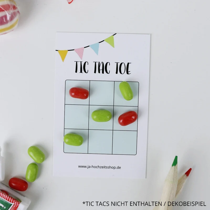 Tic Tac Toe Hochzeitsspiel (50 Stück)