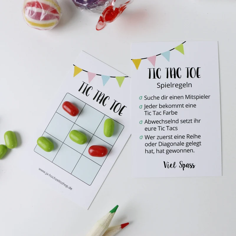 Tic Tac Toe Hochzeitsspiel (50 Stück)