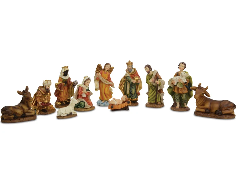 Krippenfiguren Set "Traditionell" 11-tlg. 7-9 cm Weihnachtskrippe | 78463