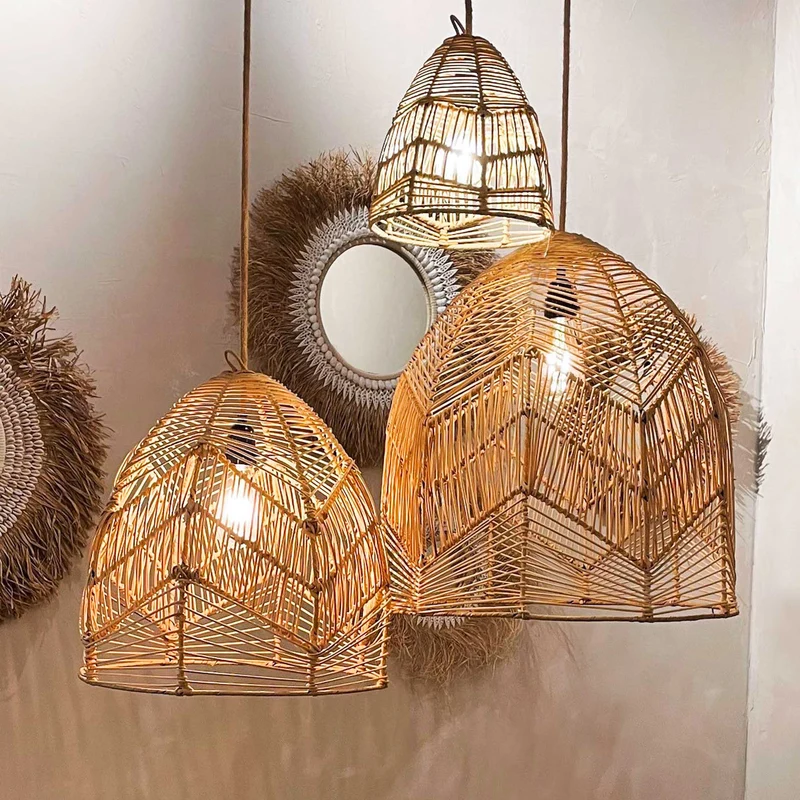 Boho Rattanlampe "Bala"