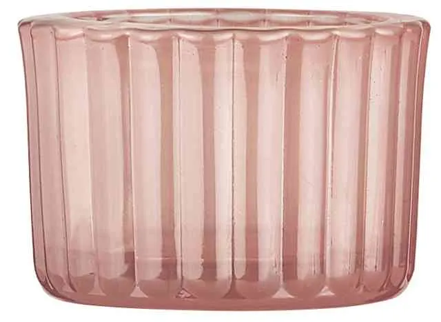 Teelichthalter zartrosa ca. 3,6x5,5 aus Glas IB LAURSEN