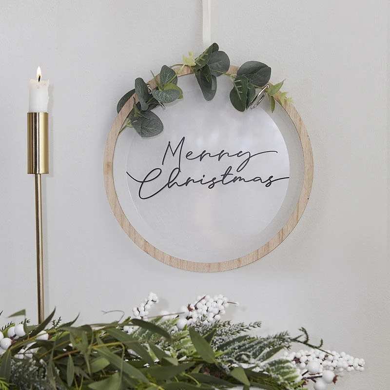 Acryl Türkranz Merry Christmas