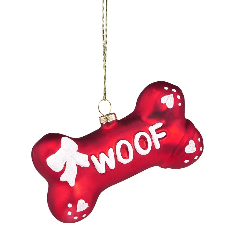 HANG ON Baumanhänger WOOF Knochen