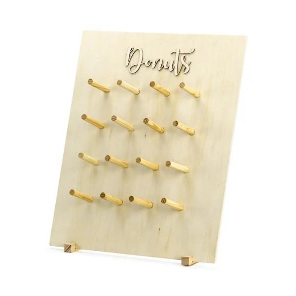 Candy Bar Donut Wand Aufsteller aus Holz