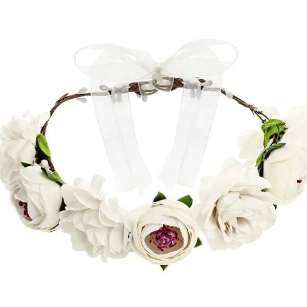Blumenkranz creme / weiß