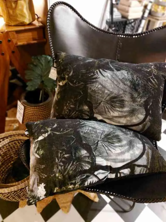 Kissen VELVET JUNGLE 55x40 cm mit Füllung 100% Baumwolle Samt | Limelight Living