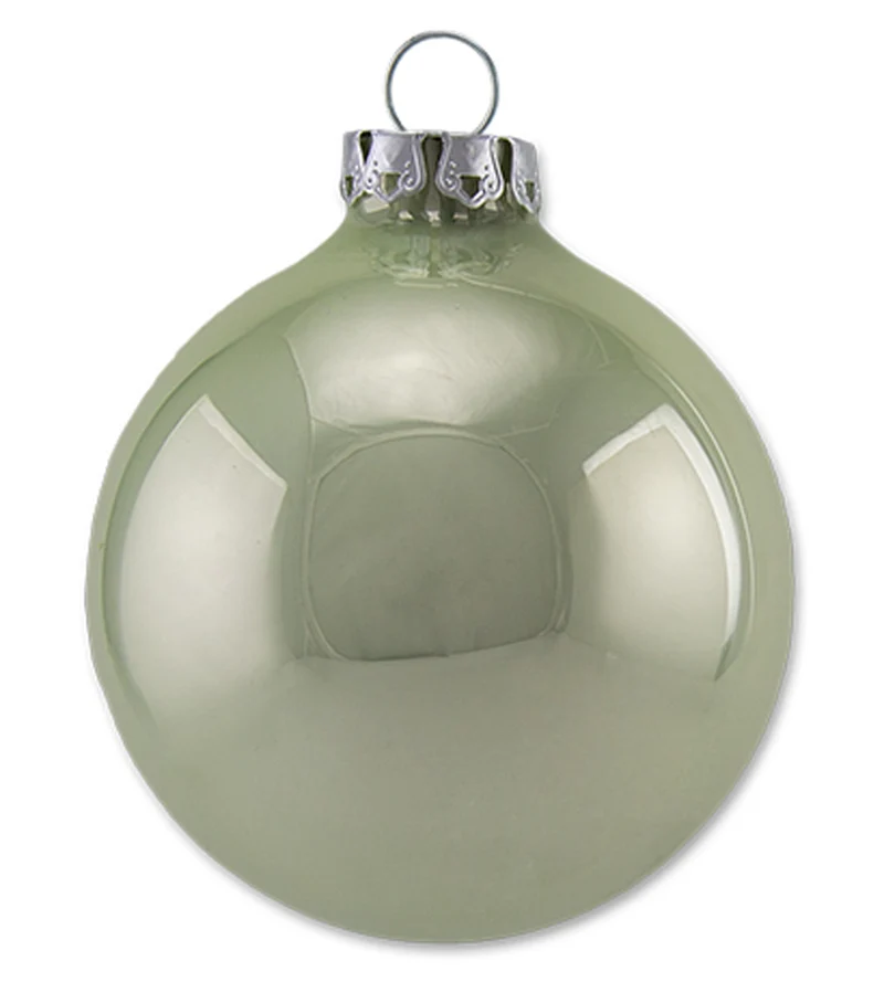 Thüringer Glasdesign Weihnachtskugel-Set 8cm 12-tlg. - Pastell mit Glitzer Dekor lustige Schneemänne