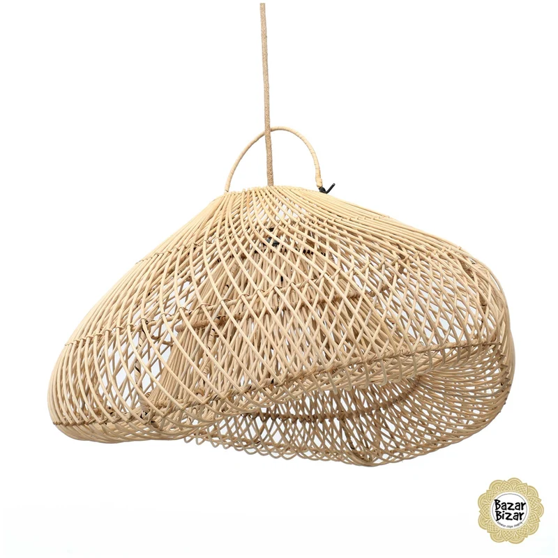 Hängelampe aus Holz "Wolke"