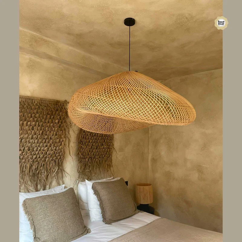 Hängelampe aus Holz "Wolke"