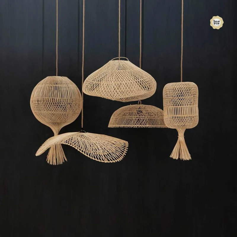 Hängelampe aus Holz "Wolke"