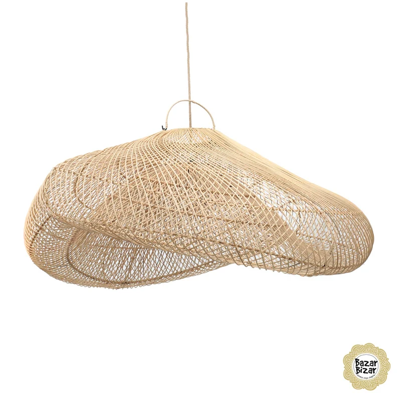 Hängelampe aus Holz "Wolke"