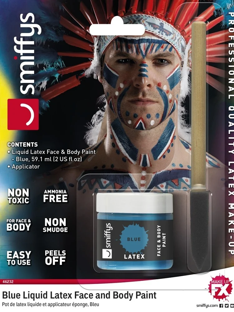 Flüssiglatex mit Applikator 59,1 ml | Blau