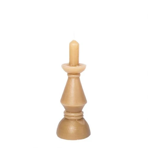 Kerze taupe VIK Dekokerze in Kerzenständerform 20x7 cm HOME SOCIETY
