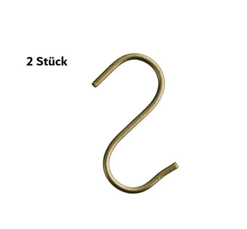 S-HAKEN 2er Set Deko-Fleischerhaken gold HOOK | 8,5x4 cm | Madam Stoltz
