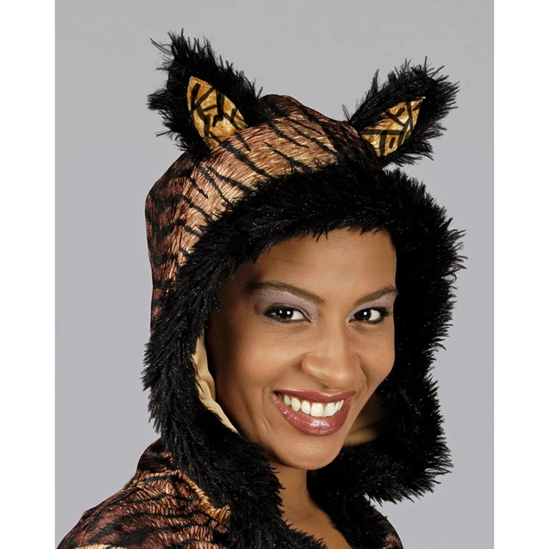 Tiger Tierkostüm für Damen | Kleid mit Stulpen
