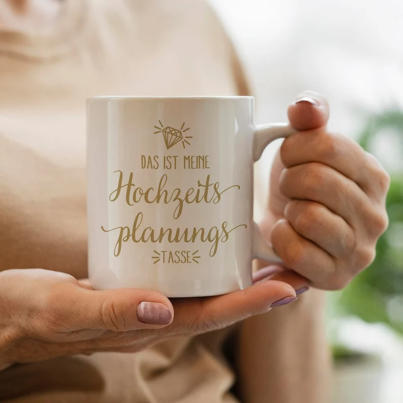 Geschenk Tasse Hochzeitsplanung
