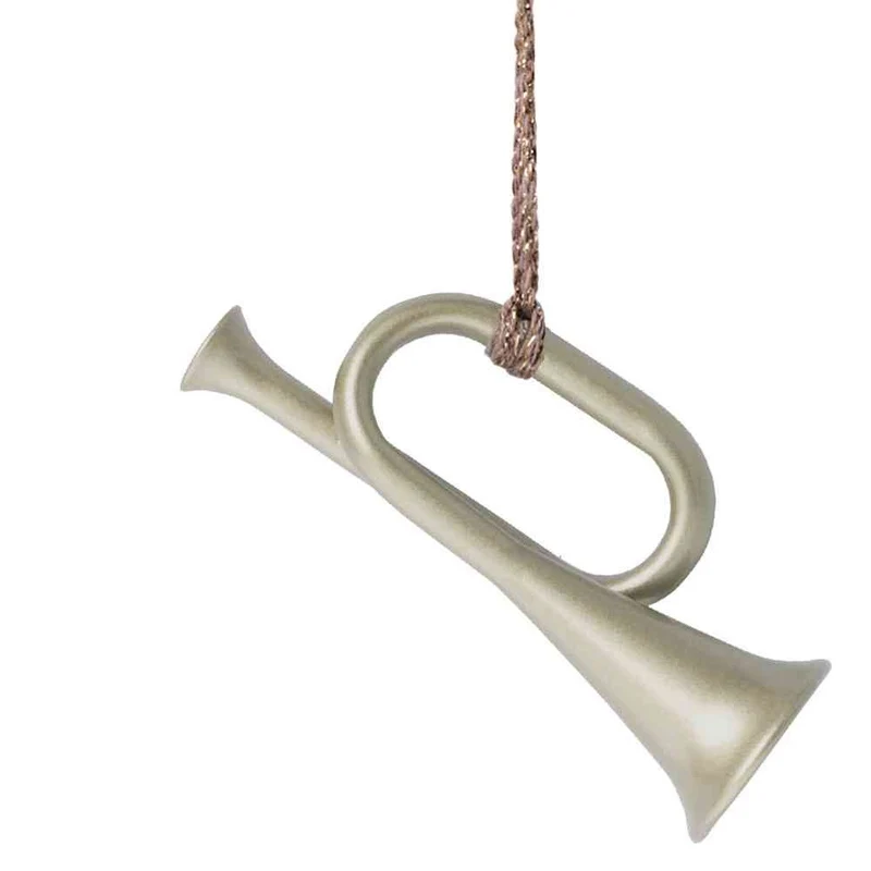 Maileg Trompete Anhänger 7,5x4 cm | silber Baumschmuck Adventsdekoration