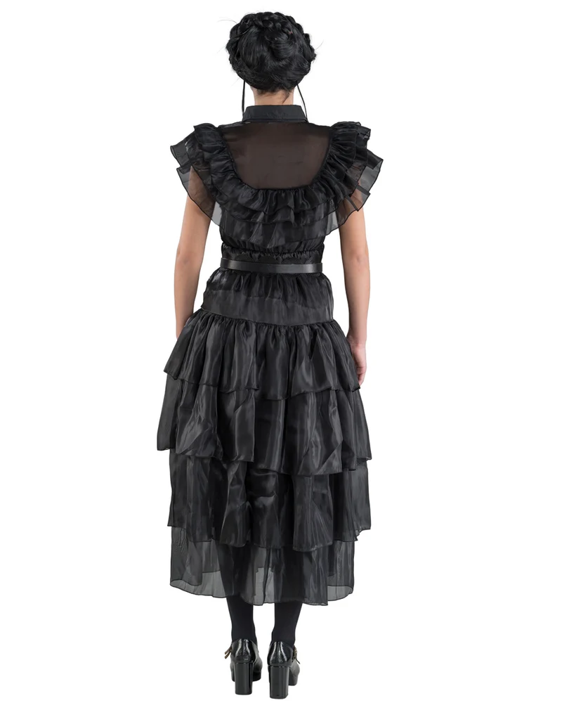 Kostüm "Wednesday" für Damen | Ballkleid Rabenball Schwarz - Addams Family