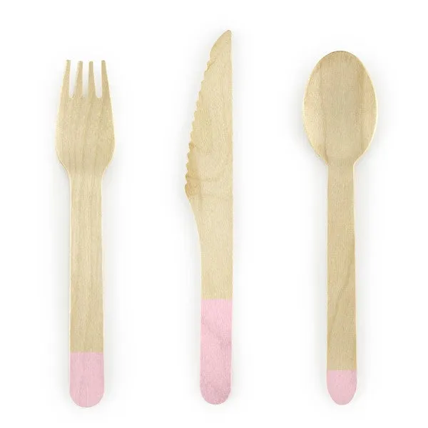 Holzbesteck Set