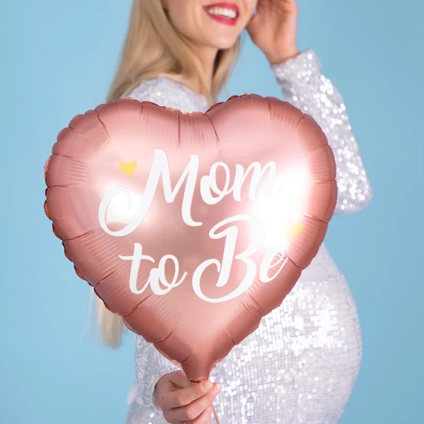 Folienballon Herz Mom to be