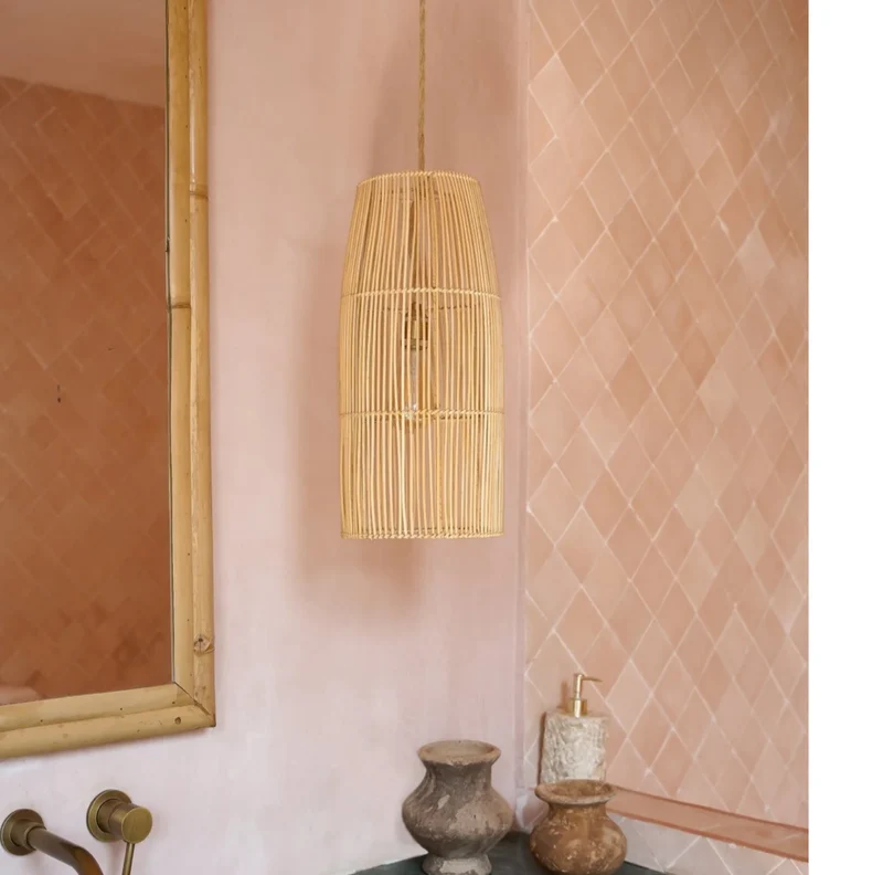 Rattan Lampenschirm "Fischernetz"