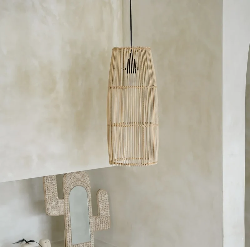 Rattan Lampenschirm "Fischernetz"