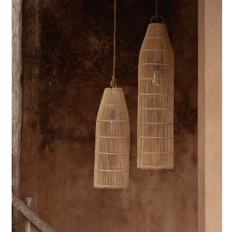 Rattan Lampenschirm "Fischernetz"